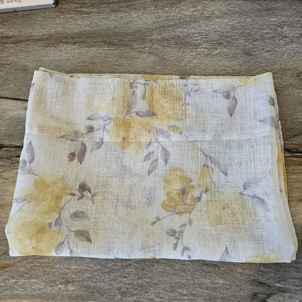 1 Ralph Lauren Yellow Gray Floral 50x84
